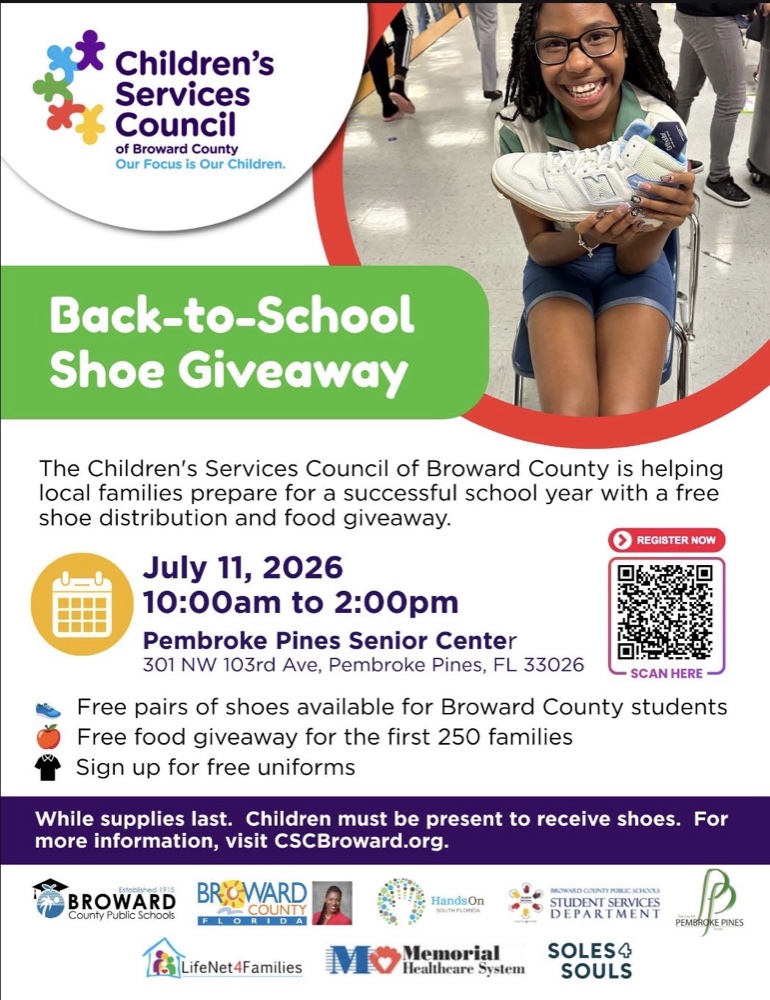 CSC Back-to-School Shoe Giveaway flyer